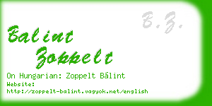 balint zoppelt business card